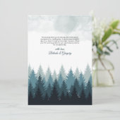 Pijn Tree Waterverf Forest Rustic Wedding Bedankkaart (Staand voorkant)