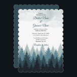 Pijn Tree Waterverf Forest Rustic Wedding Kaart<br><div class="desc">Een blauwe dennenboom waterverf bosontwerp. Dit duurzame winterontwerp omvat verschillende blauwe tonen en de accenten van de waterverf. Een elegante abstracte illustratie van pijnbomen in de winter. Dit bosontwerp creëer een elegante,  rustige buitenshuis. Robuust ontwerp voor huwelijksuitnodiging met moderne elementen. Er zijn ook overeenkomende trouwbenodigdheden en andere huwelijksuitnodigingsformaten beschikbaar.</div>