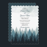 Pijn Tree Waterverf Forest Rustic Wedding Kaart<br><div class="desc">Een blauwe dennenboom waterverf bosontwerp. Dit duurzame winterontwerp omvat verschillende blauwe tonen en de accenten van de waterverf. Een elegante abstracte illustratie van pijnbomen in de winter. Dit bosontwerp creëer een elegante,  rustige buitenshuis. Robuust ontwerp voor huwelijksuitnodiging met moderne elementen. Er zijn ook overeenkomende trouwbenodigdheden en andere huwelijksuitnodigingsformaten beschikbaar.</div>