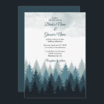 Pijn Tree Waterverf Forest Rustic Wedding Kaart<br><div class="desc">Een blauwe dennenboom waterverf bosontwerp. Dit duurzame winterontwerp omvat verschillende blauwe tonen en de accenten van de waterverf. Een elegante abstracte illustratie van pijnbomen in de winter. Dit bosontwerp creëer een elegante,  rustige buitenshuis. Robuust ontwerp voor huwelijksuitnodiging met moderne elementen. Er zijn ook overeenkomende trouwbenodigdheden en andere huwelijksuitnodigingsformaten beschikbaar.</div>