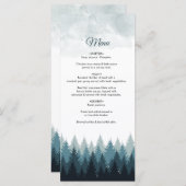 Pijn Tree Waterverf Forest Rustic Wedding Menu (Voorkant / Achterkant)