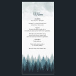 Pijn Tree Waterverf Forest Rustic Wedding Menu<br><div class="desc">Een blauwe dennenboom waterverf bosontwerp. Dit duurzame winterontwerp omvat verschillende blauwe tonen en de accenten van de waterverf. Een elegante abstracte illustratie van pijnbomen in de winter. Dit bosontwerp creëer een elegante,  rustige buitenshuis. Robuust huwelijksmenu met moderne elementen. Er zijn ook huwelijksuitnodigingen en andere kantoorbenodigdheden beschikbaar.</div>