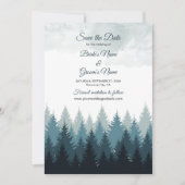 Pijn Tree Waterverf Forest Rustic Wedding Save The Date (Voorkant)