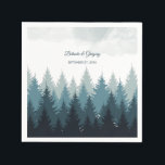 Pijn Tree Waterverf Forest Rustic Wedding Servet<br><div class="desc">Een blauwe dennenboom waterverf bosontwerp. Dit duurzame winterontwerp omvat verschillende blauwe tonen en de accenten van de waterverf. Een elegante abstracte illustratie van pijnbomen in de winter. Dit bosontwerp creëer een elegante,  rustige buitenshuis. Rustisch bruiloft met servet met moderne elementen. Er zijn ook huwelijksuitnodigingen en andere kantoorbenodigdheden beschikbaar.</div>