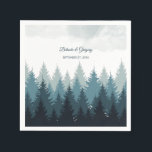 Pijn Tree Waterverf Forest Rustic Wedding Servet<br><div class="desc">Een blauwe dennenboom waterverf bosontwerp. Dit duurzame winterontwerp omvat verschillende blauwe tonen en de accenten van de waterverf. Een elegante abstracte illustratie van pijnbomen in de winter. Dit bosontwerp creëer een elegante,  rustige buitenshuis. Rustisch bruiloft met servet met moderne elementen. Er zijn ook huwelijksuitnodigingen en andere kantoorbenodigdheden beschikbaar.</div>