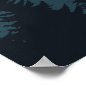 Pijn Tree Waterverf Forest Wedding Seating Chart Poster (Hoek)