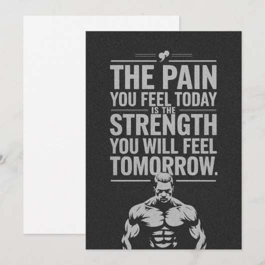 Pijn vandaag, kracht morgen feestdagenkaart (Voorkant / Achterkant)