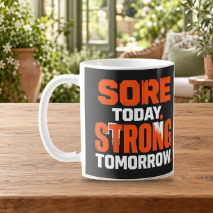 Pijn Vandaag Sterk Morgen Gym Motivatie Mok