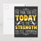 Pijn vandaag Sterkte het Motivatie Citaat van de M Briefkaart (Voorkant / Achterkant)