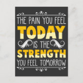 Pijn vandaag Sterkte het Motivatie Citaat van de M Briefkaart (Voorkant)
