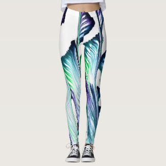 Pijn Verwijderaar 1 Paarse Groene Abstracte Leggin Leggings