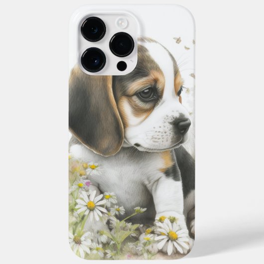 PIJN VOOR WATERVERF BROWN- EN WITTE BEAGLE POPPY-D Case-Mate iPhone CASE (Achterkant)