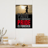 Pijn voorbijgaand prium voor altijd Motivatie Poster (Keuken)