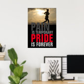 Pijn voorbijgaand prium voor altijd Motivatie Poster (Thuiskantoor)