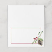 Pijnappel en heilige kerst plaatskaartje (Buitenkant ongevouwen)