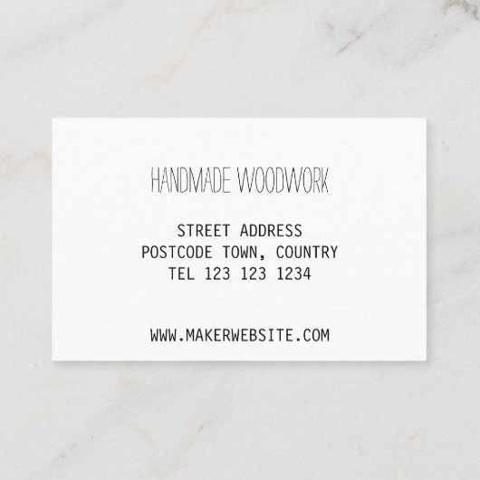 Pijnappel visitekaartje (Achterkant)