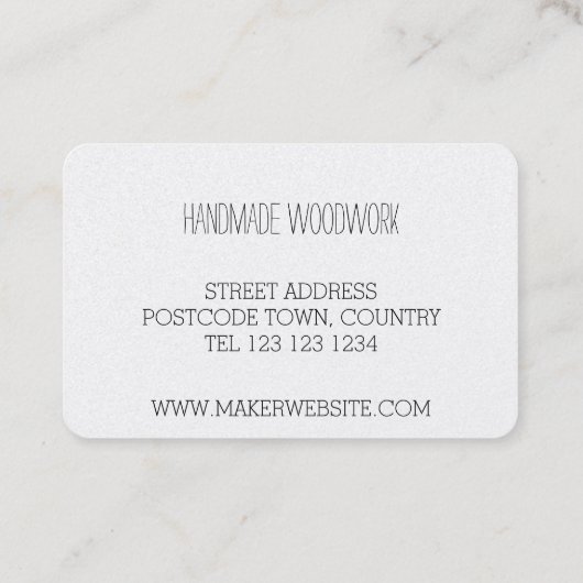 Pijnappel visitekaartje (Achterkant)