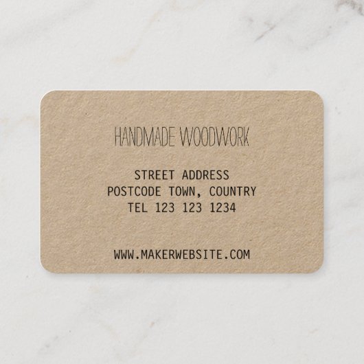 Pijnappel visitekaartje (Achterkant)