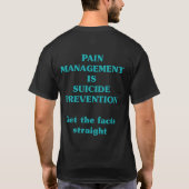 PIJNBEHEERSING IS ZELFMOORDPREVENTIE T-SHIRT (Achterkant)