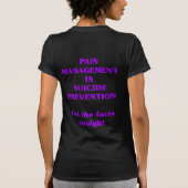 PIJNBEHEERSING IS ZELFMOORDPREVENTIE T-SHIRT (Achterkant)