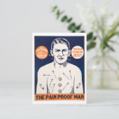  "pijnbestendig Man" advertentie Briefkaart (Staand voorkant)