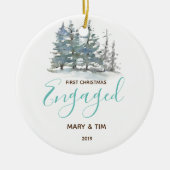 Pijnbomen 1e kerstdag keramisch ornament (Voorkant)