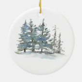 Pijnbomen 1e kerstdag keramisch ornament (Achterkant)