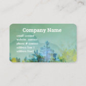 Pijnbomen Berg waterverf natuur kunst Visitekaartje (Achterkant)