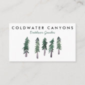 Pijnbomen Buiten Camp Hike Avontuur QR Code Visitekaartje (Voorkant)