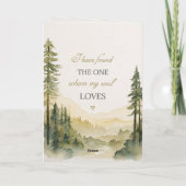 Pijnbomen Christelijk Bijbel Bruiloft Gefeliciteer Kaart (Achterkant)