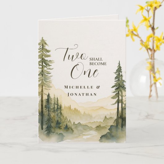 Pijnbomen Christelijk Bijbel Bruiloft Gefeliciteer Kaart (Gele Bloem)