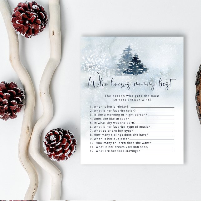 Pijnbomen die het beste baby shower-spel van mama  (Creator heeft geüpload)