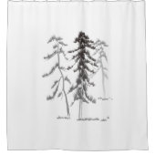 Pijnbomen Douchegordijn (Voorkant)
