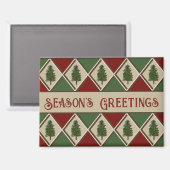 Pijnbomen en Harlekijnmagneet Magneet (Voorkant / Achterkant)