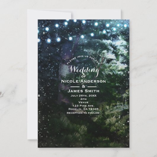 Pijnbomen en winterweduwen kaart (Voorkant)