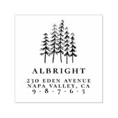 Pijnbomen & familienaam Formeel retour adres Zelfinktende Stempel (Design)