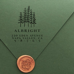 Pijnbomen & familienaam Formeel retour adres Zelfinktende Stempel