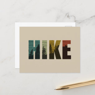 Pijnbomen in de bossen wandelen  feestdagenkaart