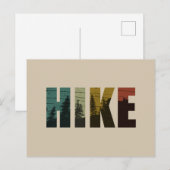 Pijnbomen in de bossen wandelen  feestdagenkaart (Voorkant / Achterkant)