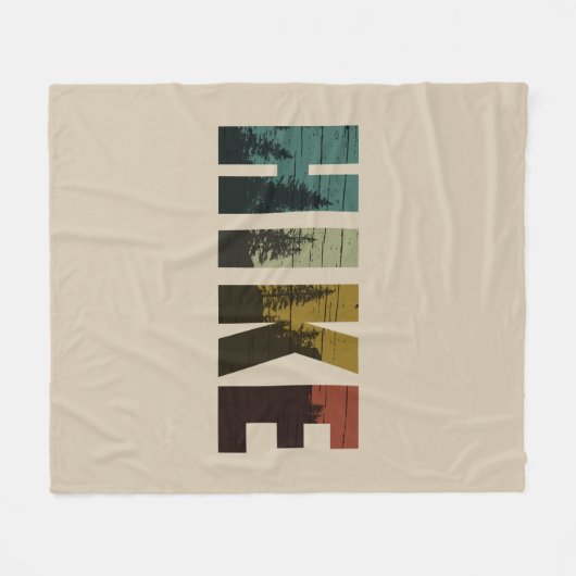 Pijnbomen in de bossen wandelen fleece deken (Voorkant (Horizontaal))