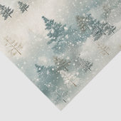 Pijnbomen in de  Waterverf van de sneeuw Tissuepapier (Detail)