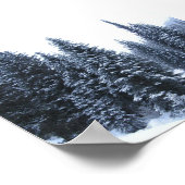 Pijnbomen in de winter poster (Hoek)