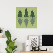 pijnbomen in een bos poster (Thuiskantoor)