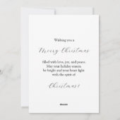 Pijnbomen in een rustig dorp feestdagenkaart (Achterkant)