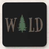 Pijnbomen in het bos bier onderzetter (Voorkant)