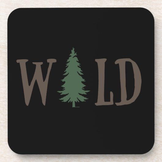 Pijnbomen in het bos bier onderzetter (Voorkant)