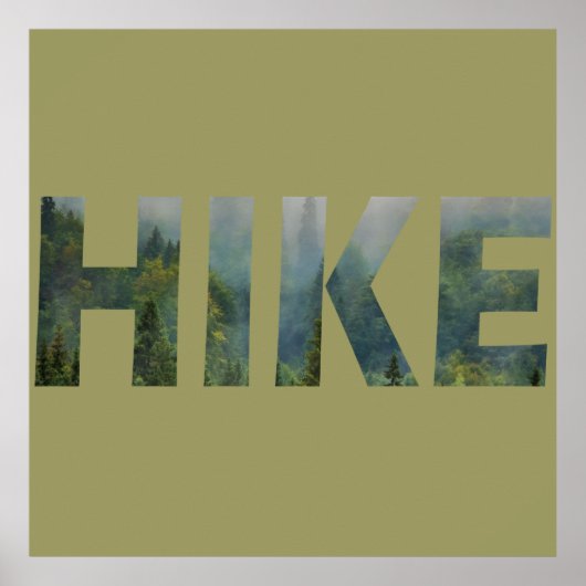 Pijnbomen in het bos poster (Voorkant)