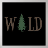 Pijnbomen in het bos poster (Voorkant)