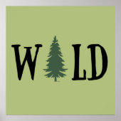 Pijnbomen in het bos poster (Voorkant)