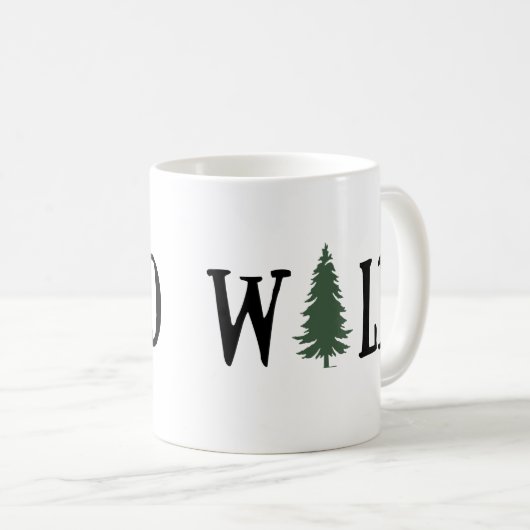 Pijnbomen in het wilde bos koffiemok (Voorkant rechts)